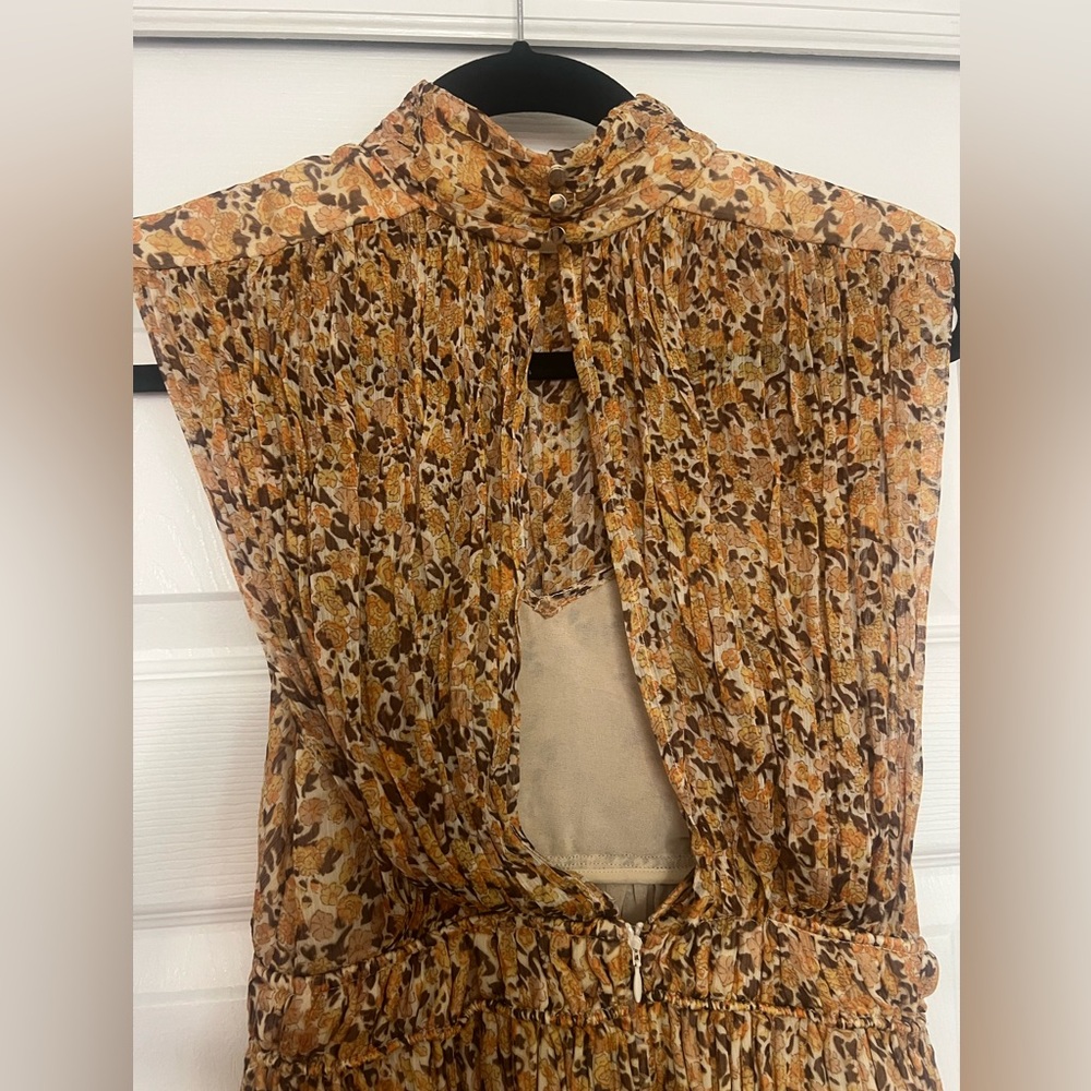 Shona Joy Mustard Floral Mini Dress - Picture 3 of 3